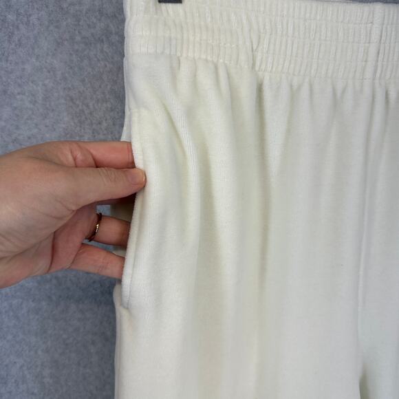 Signature By Northern Isles Sweatpants Womens Medium White Cotton Blend Pull On - Picture 3 of 11